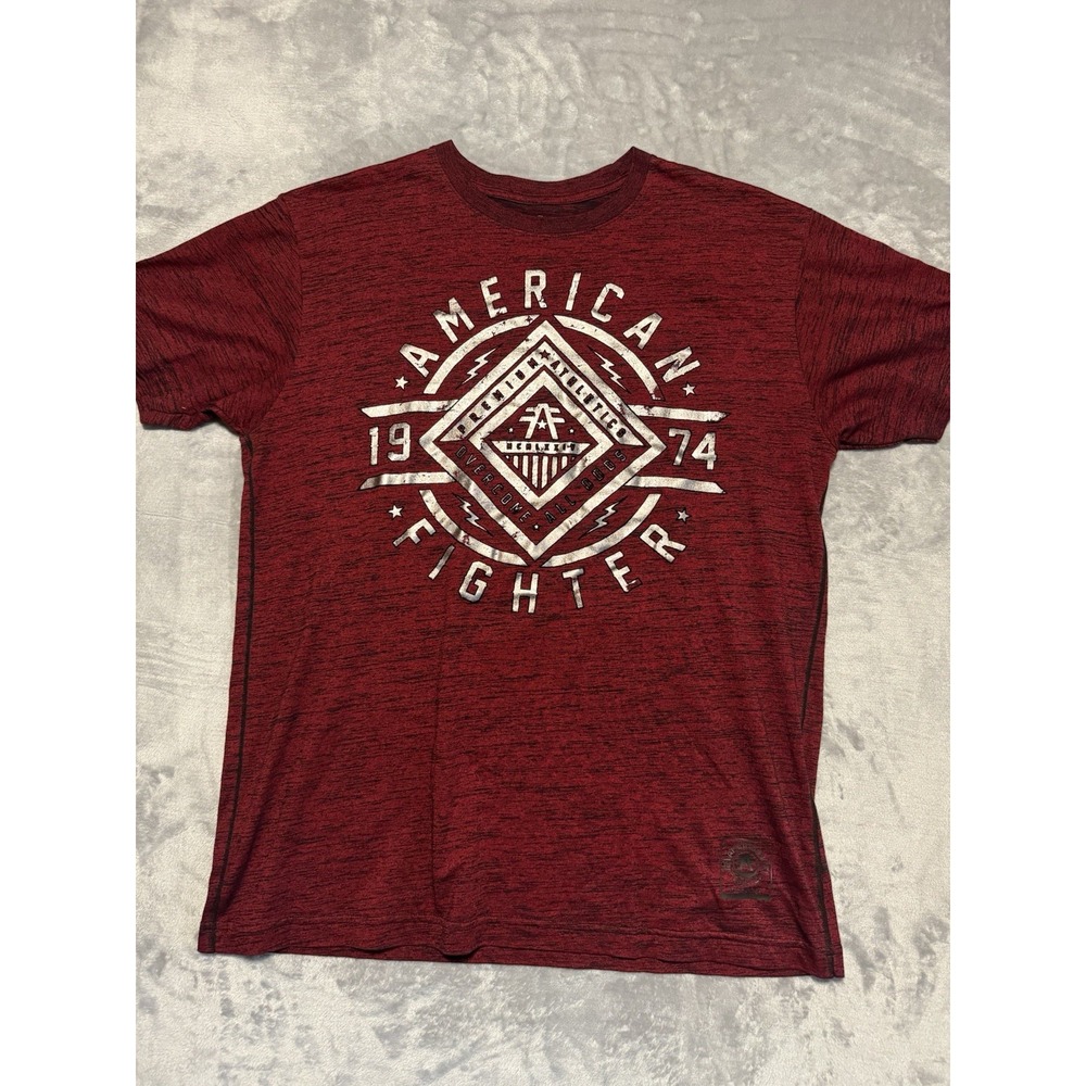 American Fighter T-Shirt Men 2XL Red MMA Graphic Premium Athletics Short Sleeve‎